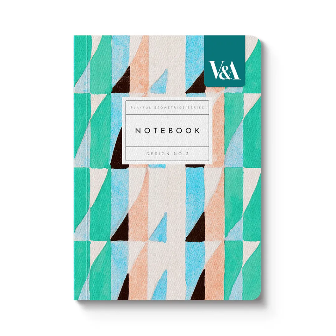 Vu0026A Notebooks Under £10|Stationery Gifts*Playful Geometrics Turquoise Prism A6 Premium Perfect Bound Notebook