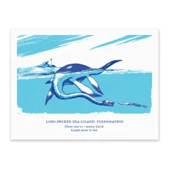 Natural History Museum Prints*Plesiosaurus Riso Print (8x6)
