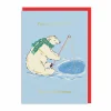 Emily Taylor Christmas Cards*Polar Bear Fishing You A Merry Christmas Card | Ohh Deer