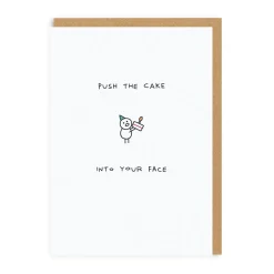 Paul Gandhi Birthday Cards*Push The Cake Into Your Face Birthday Card