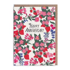 Hartland Brooklyn Anniversary*Red Floral Anniversary Card 💐🍓 - Hartland | Ohh Deer