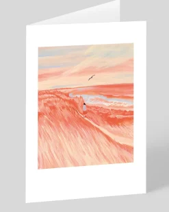 Lili Wood Birthday|Thank You*Red Grass Fields Greeting Card | Ohh Deer