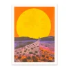 Ohh Deer Prints*Red Sunset Landscape 1 Riso Print (8x6)