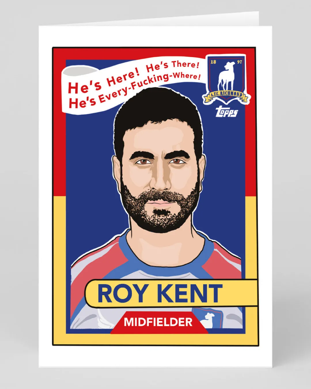 The Red Swan Father's Day|Birthday*Roy Kent Trading Card Greeting Card | Ohh Deer