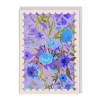 Vu0026A Birthday Cards*Scalloped Purple and Blue Floral Birthday Card
