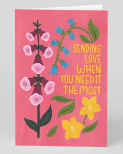 Raspberry Blossom Thinking Of You|Sympathy*Sending Love Need It Most Greeting Card | Ohh Deer