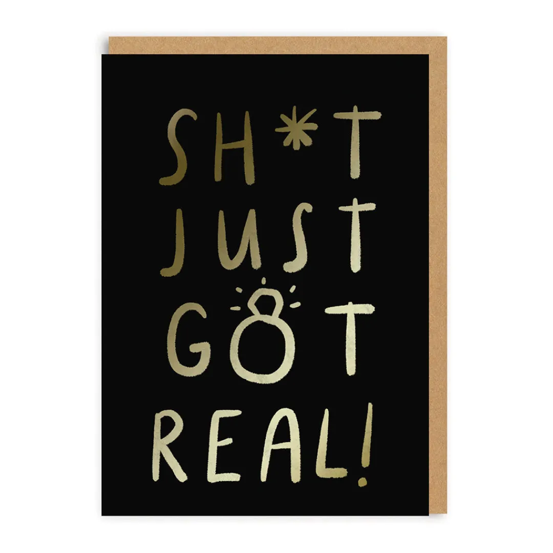 Ohh Deer Congratulations|Wedding*Sh*t Just Got Real! Engagement Card