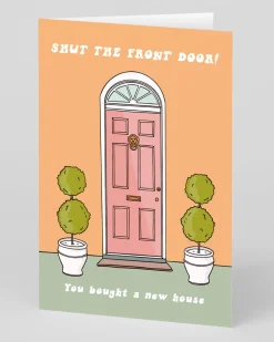 Party Mountain Paper Co. Congratulations|New Home*Shut The Front Door New Home Card | Ohh Deer