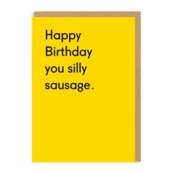 Twin Pines Birthday Cards*Silly Sausage Birthday Greeting Card