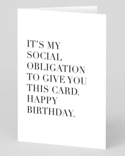 Huckleberry Letterpress Co. Birthday|Birthday Cards*Social Obligation Birthday Card | Ohh Deer
