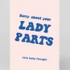 Party Mountain Paper Co. Congratulations|New Arrival*Sorry About Your Lady Parts New Baby Card | Ohh Deer