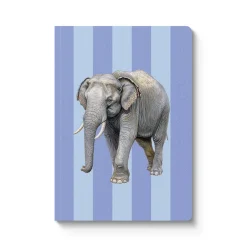 Kaleido Premium Notebooks|Stationery Gifts*Striped Elephant A5 Perfect Bound Notebook