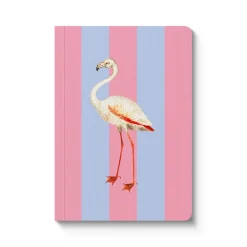 Kaleido Notebooks Under £10|Stationery Gifts*Striped Flamingo A6 Perfect Bound Notebook