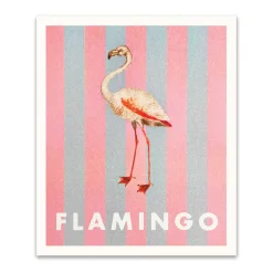 Kaleido Prints*Striped Flamingo Small Art Print (12x10)