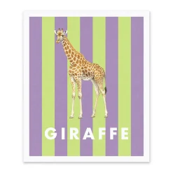 Kaleido Prints*Striped Giraffe Riso Print (12x10)