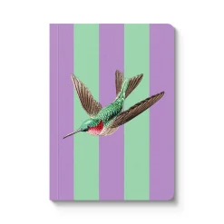Kaleido Notebooks Under £10|Stationery Gifts*Striped Hummingbird A6 Perfect Bound Notebook