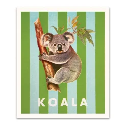 Kaleido Prints*Striped Koala Small Art Print (12x10)