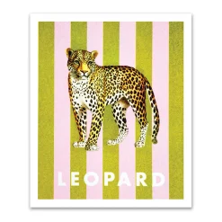Kaleido Prints*Striped Leopard Small Art Print (12x10)