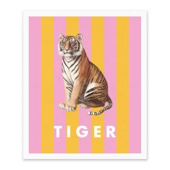 Kaleido Prints*Striped Tiger Riso Print (12x10)