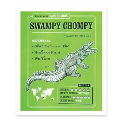 Danger Bois Prints*Swampy Chompy Riso Print (12x10)