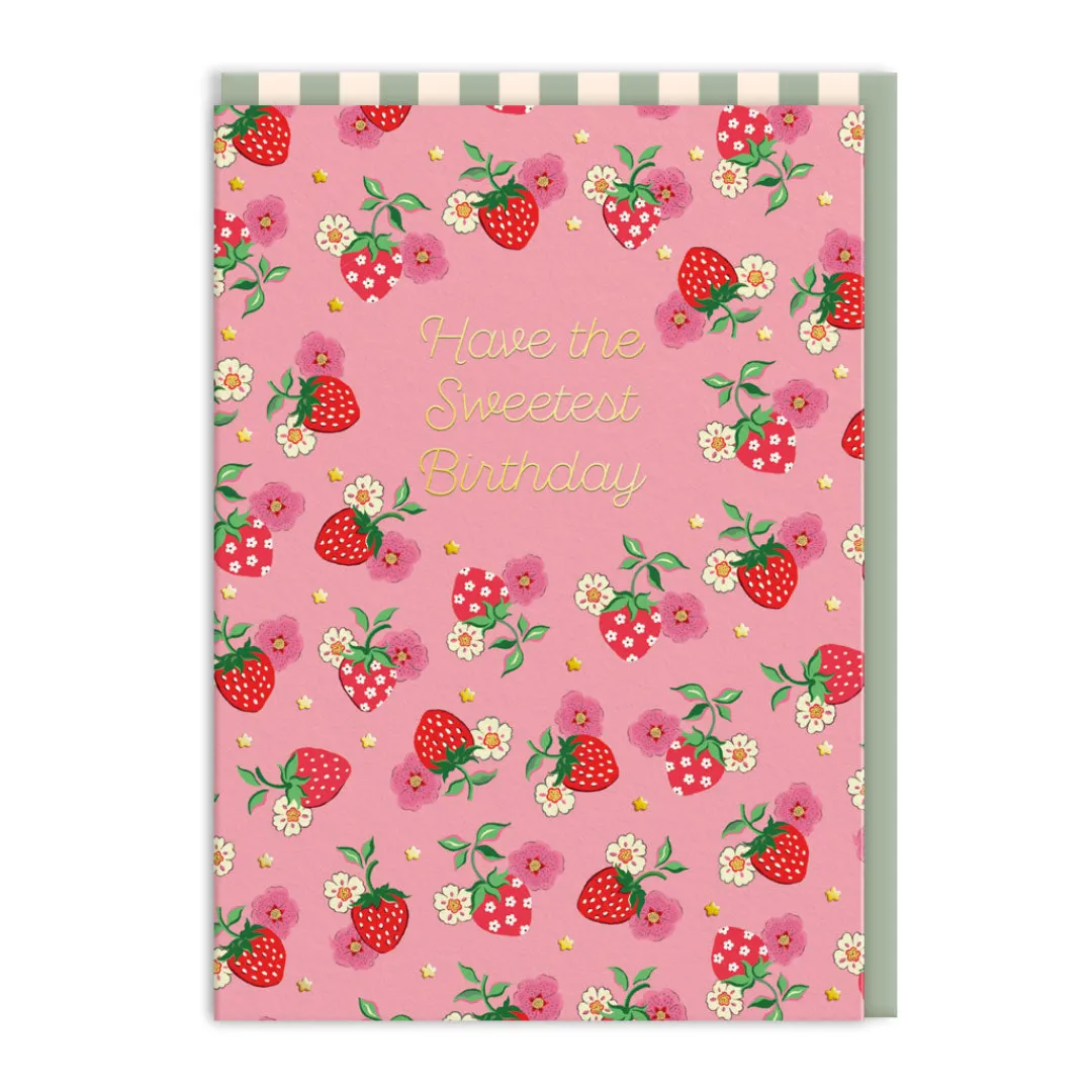 Cath Kidston Birthday Cards*Sweetest Strawberry Birthday Card