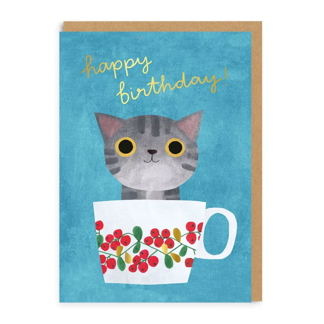Angela Rozelaar Birthday Cards*Teacup Kitten Birthday Card | Ohh Deer