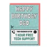 AbiGoLucky Birthday Cards*Tech Support Voucher Dad Birthday Card 💻 | Ohh Deer