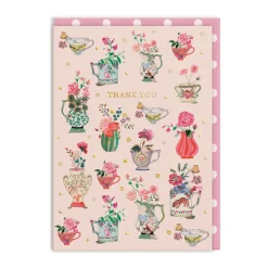 Cath Kidston Thank You*Thank you Vases Greeting Card