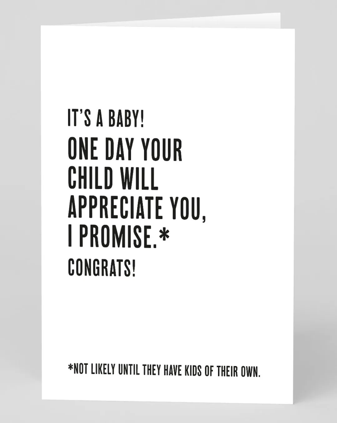 Huckleberry Letterpress Co. Congratulations|New Arrival*They Will Appreciate You Eventually New Baby Card | Ohh Deer