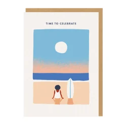 Miles Tewson Congratulations*Time To Celebrate Surfer Greeting Card | Ohh Deer