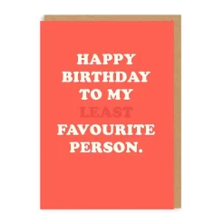 Ohh Deer Birthday Cards*To My Least Fave Person Birthday Card