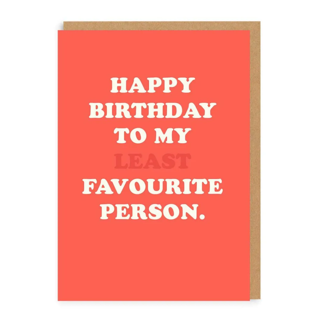 Ohh Deer Birthday Cards*To My Least Fave Person Birthday Card