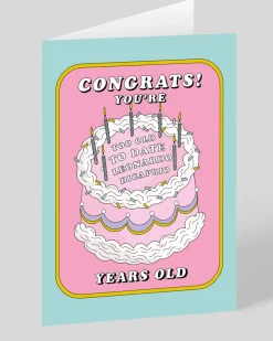 Party Mountain Paper Co. Birthday|Birthday Cards*To Old To Date DiCaprio Birthday Card | Ohh Deer