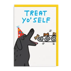 Branddave Birthday Cards*Treat Yo'Self Greeting Card