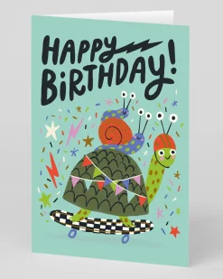 Emily Doliner Birthday|Birthday Cards*Turtle and Snail Skateboard Birthday Card | Ohh Deer