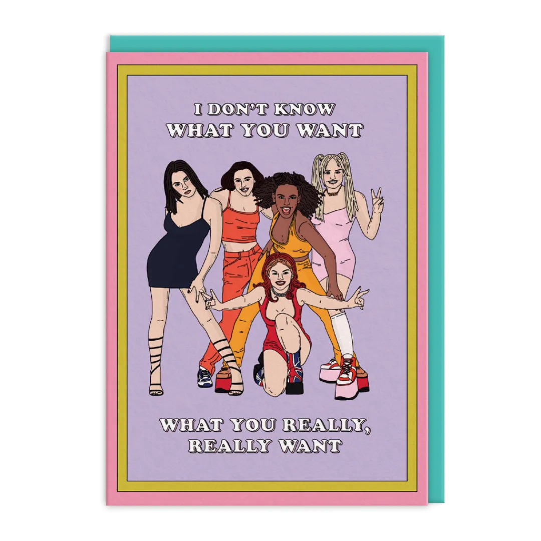 Party Mountain Paper Co. Birthday Cards*What You Want Spice Girls Greeting Card | Ohh Deer