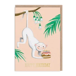 Joo Joo Paper Birthday Cards*White Monkey Birthday Card