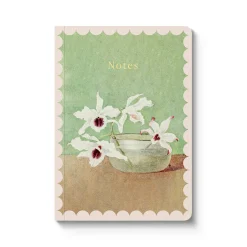 Kaleido Notebooks Under £10|Stationery Gifts*White Orchid in Water A6 Paperback Notebook