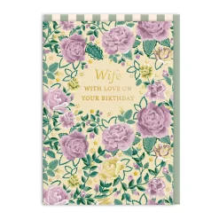 Cath Kidston Birthday Cards*Wife With Love On Your Birthday Card