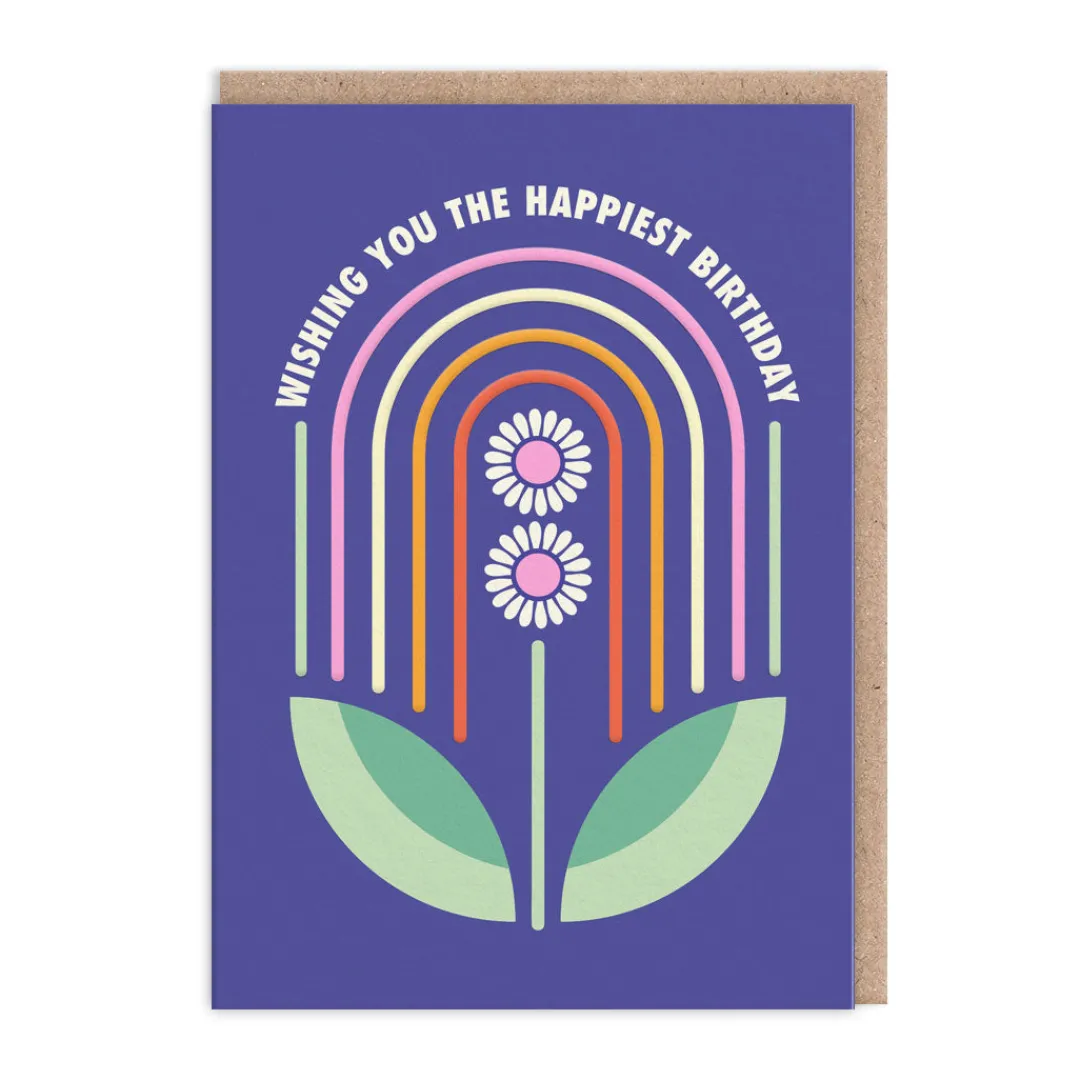 Elizabeth Olwen Birthday Cards*Wishing You The Happiest Birthday Card 🌈🌼 | Ohh Deer