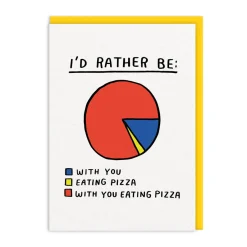 Ashkahn Anniversary|Birthday Cards*With You Eating Pizza Greeting Card | Ohh Deer