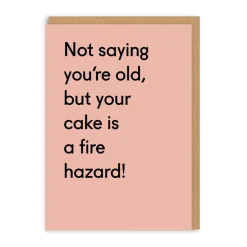 Twin Pines Birthday Cards*Your Cake Is a Fire Hazard Birthday Greeting Card