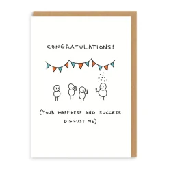 Paul Gandhi Congratulations*Your Sucess Disgusts Me Congratulations Card | Ohh Deer