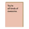 Twin Pines Anniversary|Valentine's Day Cards*You're All Kinds of Awesome Greeting Card | Ohh Deer