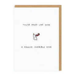 Paul Gandhi Birthday Cards*You've Aged Like Wine Funny Birthday Card | Ohh Deer